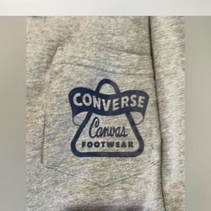 Converse Gray Hoodie with Navy Logo